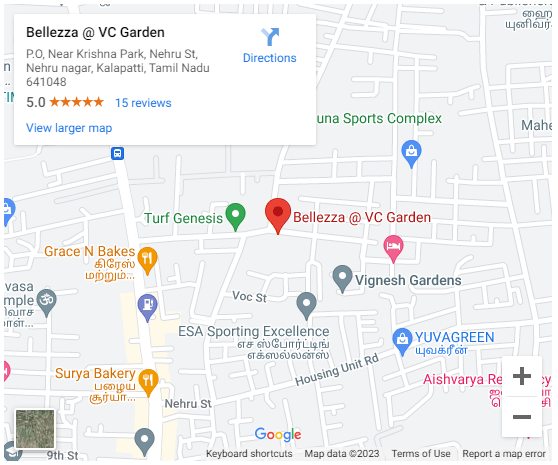 Map At Bellezza Venue Vc Garden In Coimbatore